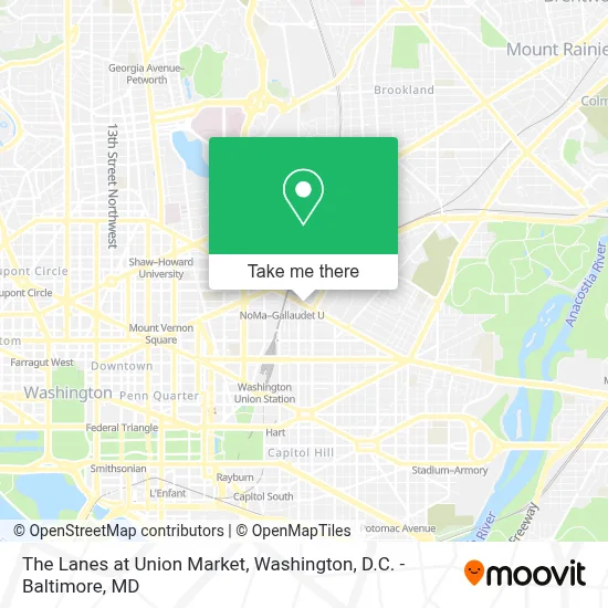 The Lanes at Union Market map