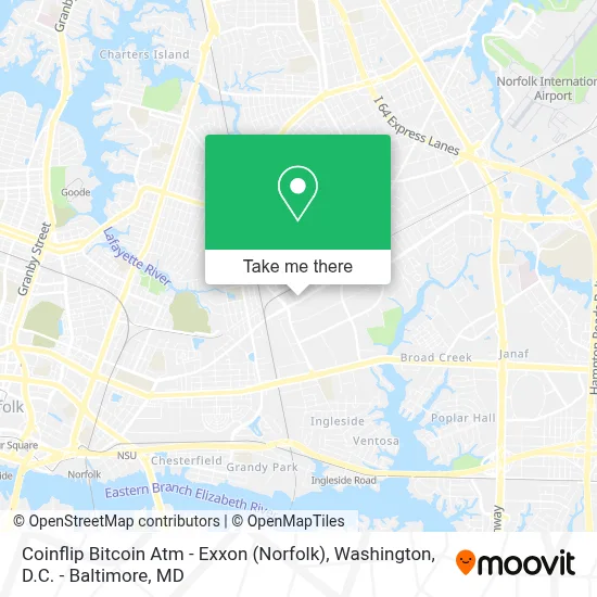 Coinflip Bitcoin Atm - Exxon (Norfolk) map