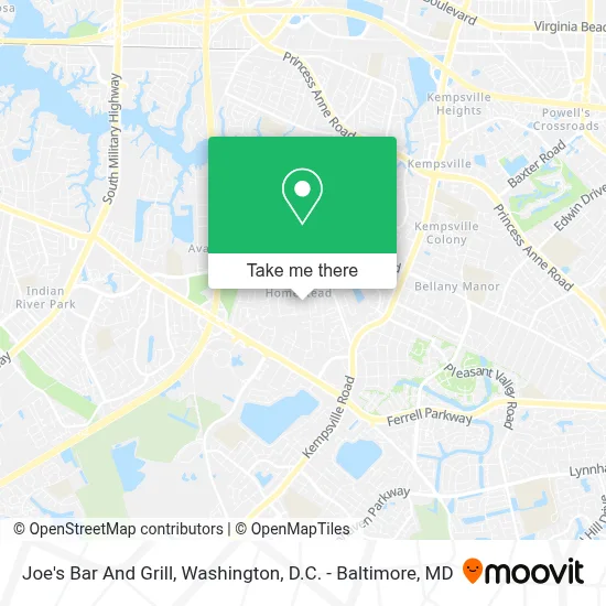 Joe's Bar And Grill map