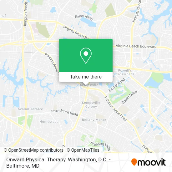 Onward Physical Therapy map