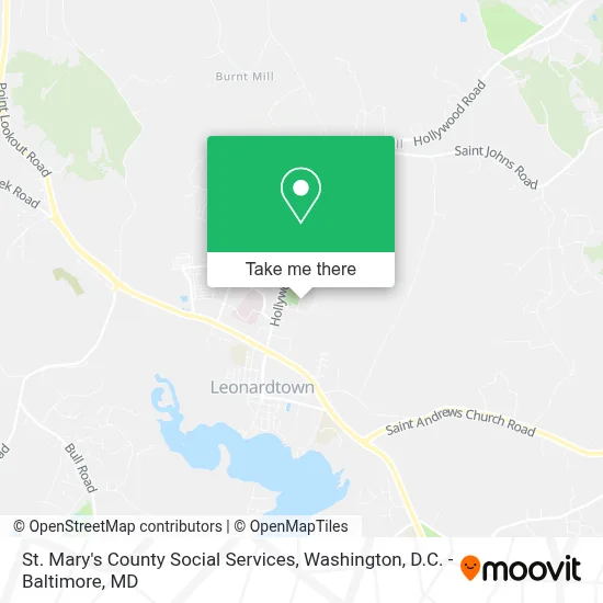 St. Mary's County Social Services map