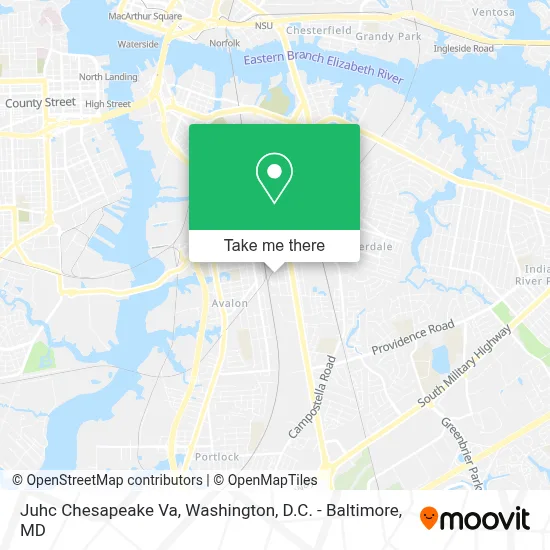 Juhc Chesapeake Va map