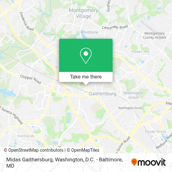 Midas Gaithersburg map