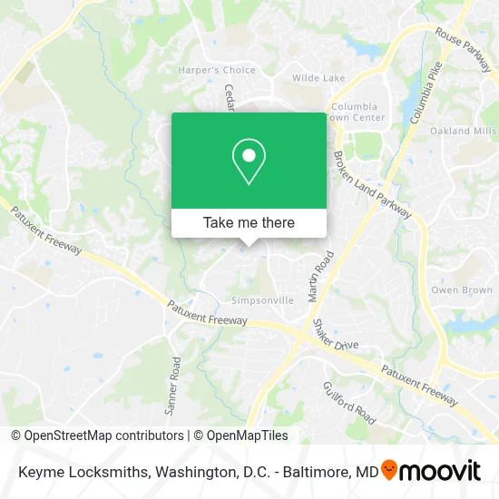 Keyme Locksmiths map