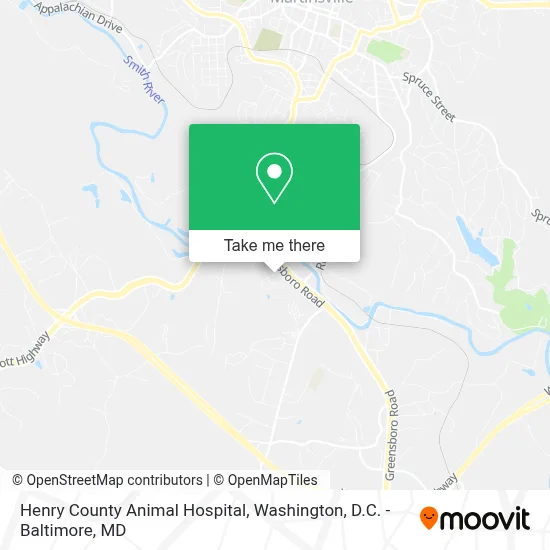 Henry County Animal Hospital map