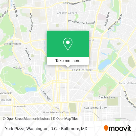 York Pizza map