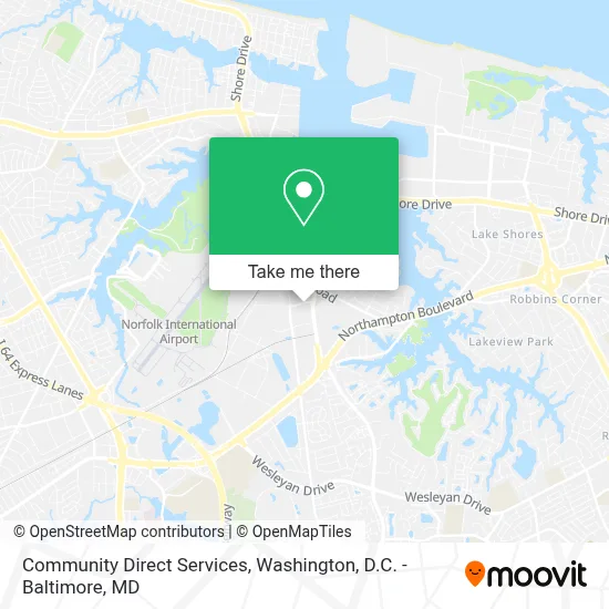 Community Direct Services map