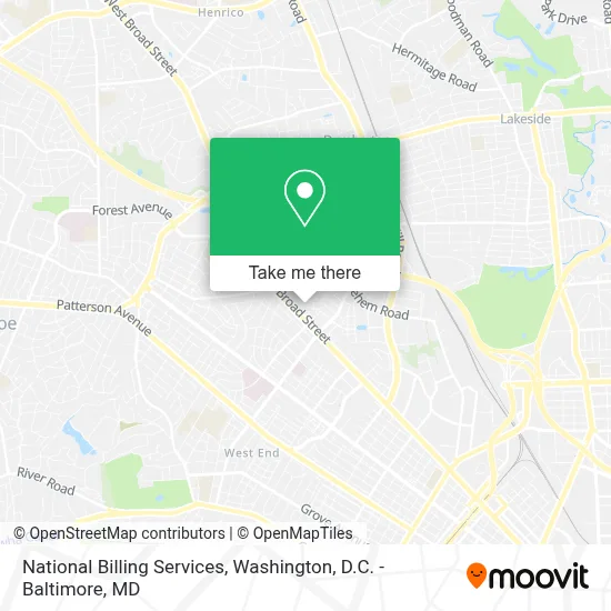 National Billing Services map
