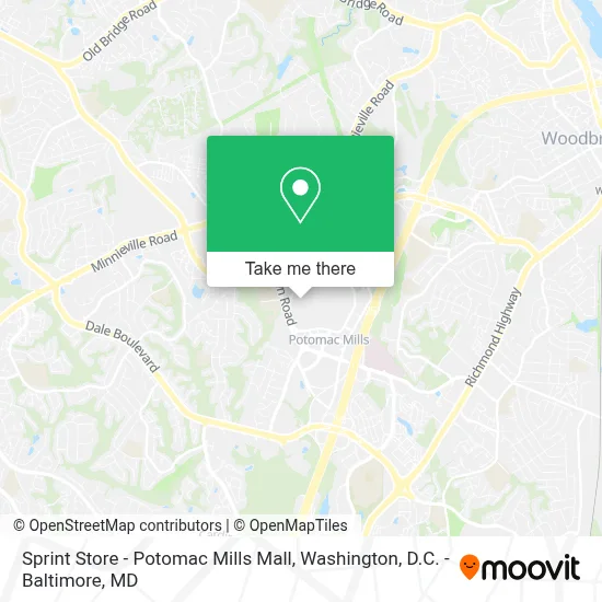 Sprint Store - Potomac Mills Mall map
