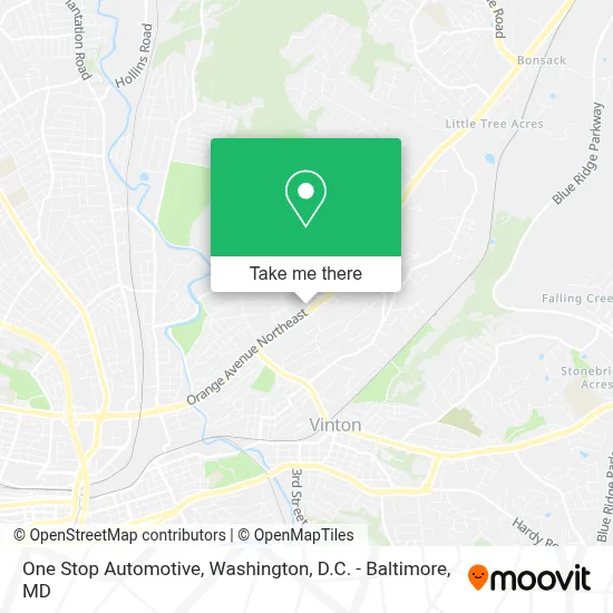 One Stop Automotive map