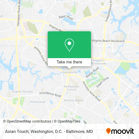 Asian Touch map