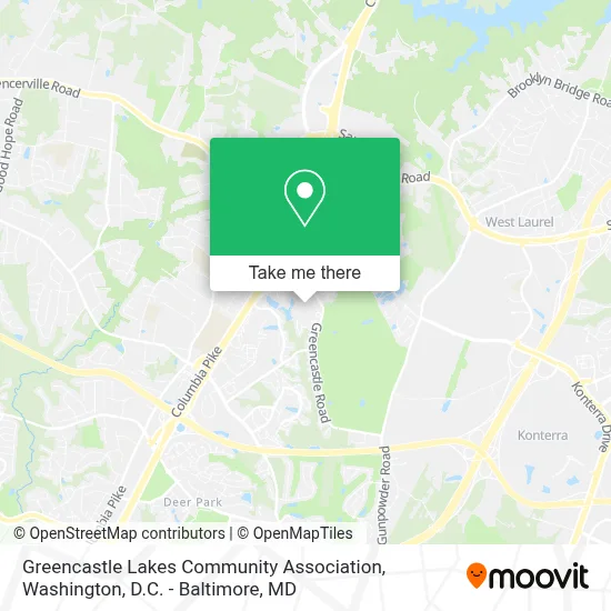 Greencastle Lakes Community Association map