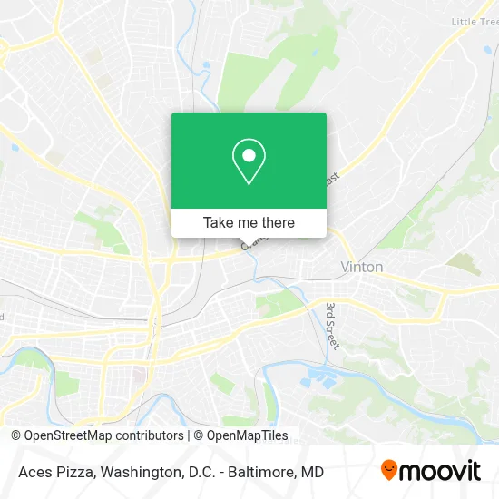 Aces Pizza map