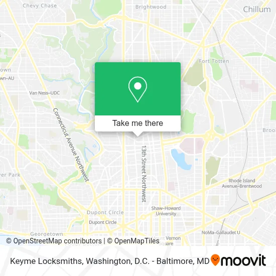 Keyme Locksmiths map