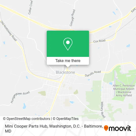 Mini Cooper Parts Hub map