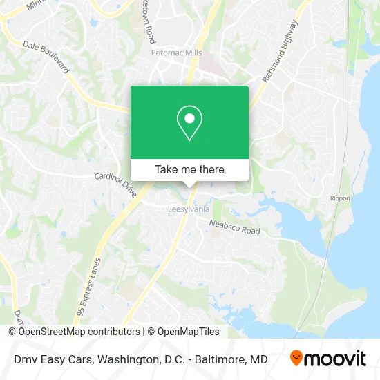 Dmv Easy Cars map
