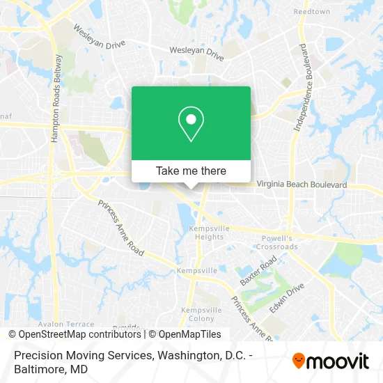 Precision Moving Services map