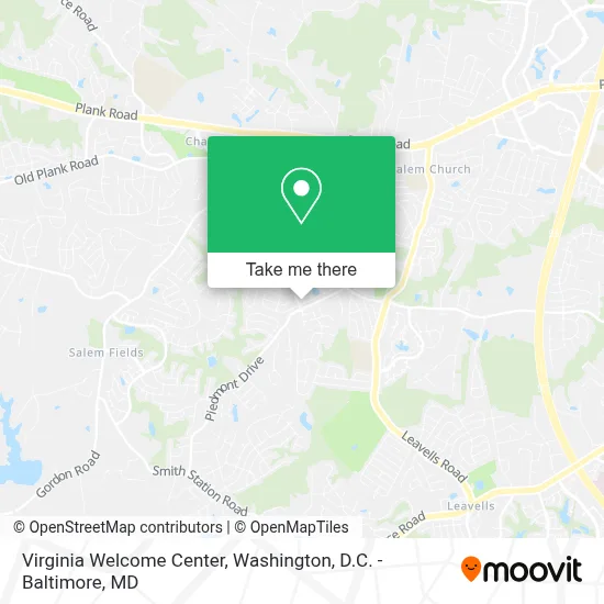 Virginia Welcome Center map