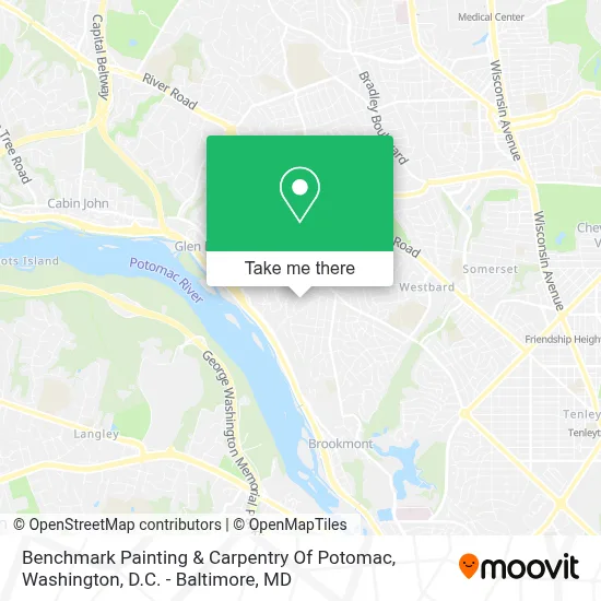 Benchmark Painting & Carpentry Of Potomac map
