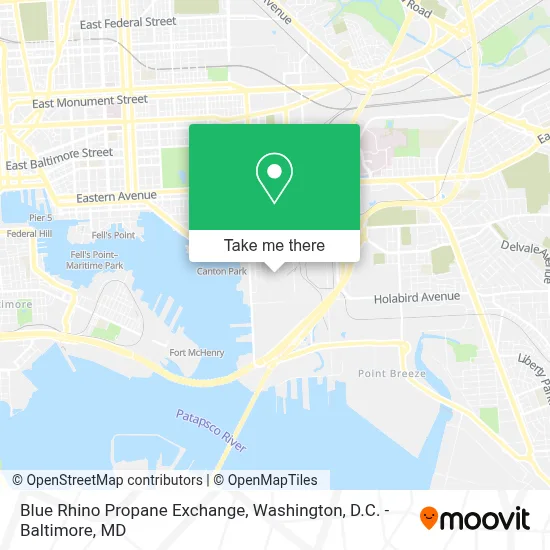 Blue Rhino Propane Exchange map