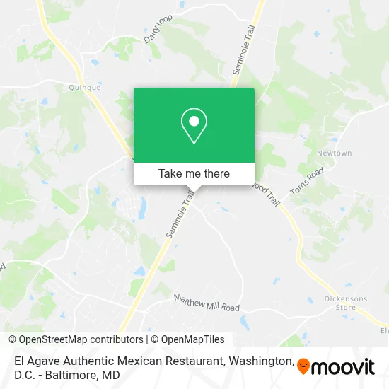 El Agave Authentic Mexican Restaurant map