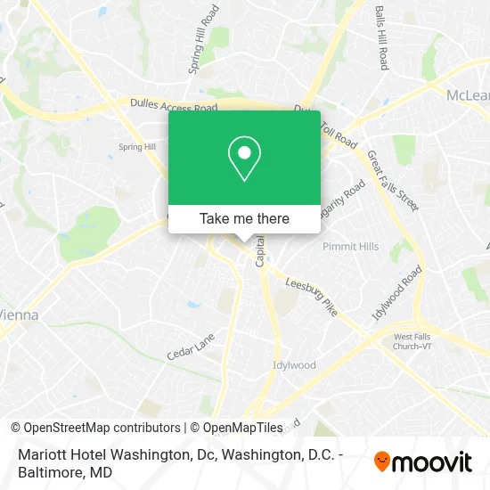 Mariott Hotel Washington, Dc map