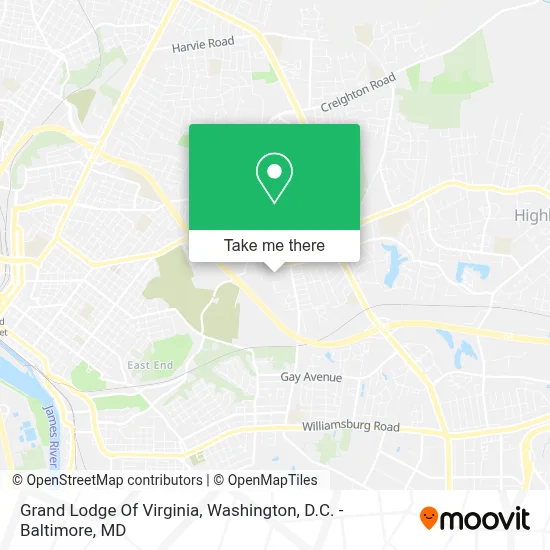 Grand Lodge Of Virginia map