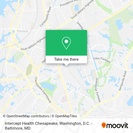 Intercept Health Chesapeake map