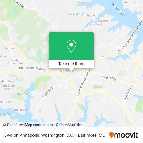 Avalon Annapolis map