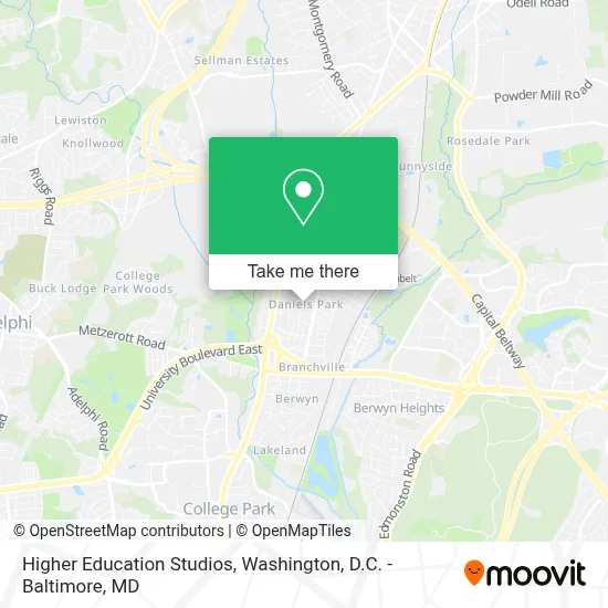 Higher Education Studios map