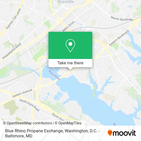 Blue Rhino Propane Exchange map