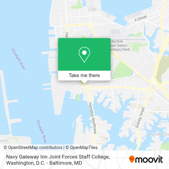 Navy Gateway Inn Joint Forces Staff College map