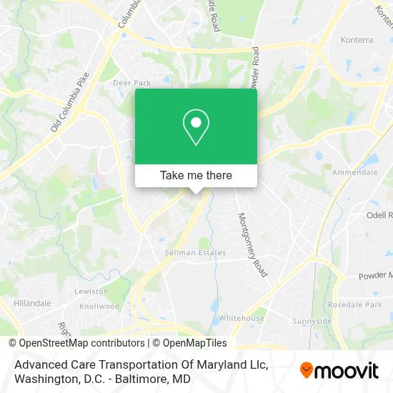 Advanced Care Transportation Of Maryland Llc map