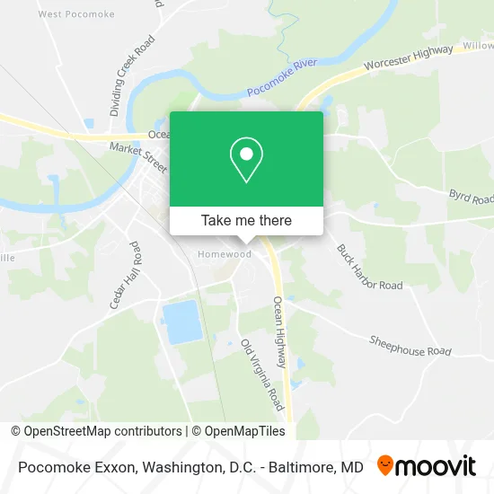 Pocomoke Exxon map