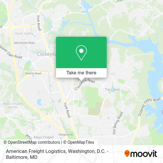 American Freight Logistics map