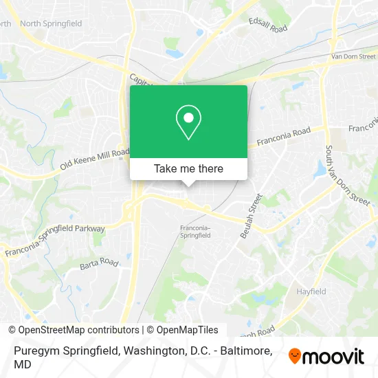 Puregym Springfield map
