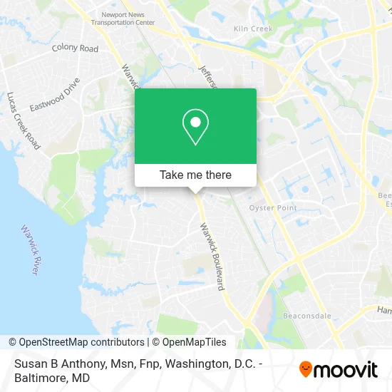 Susan B Anthony, Msn, Fnp map