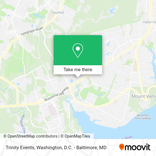 Trinity Events map