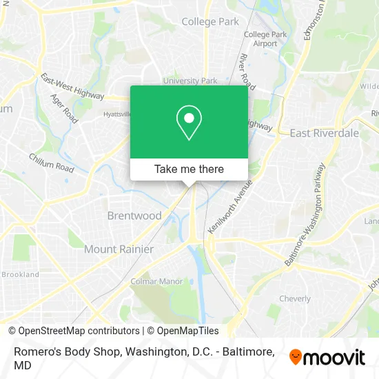 Romero's Body Shop map