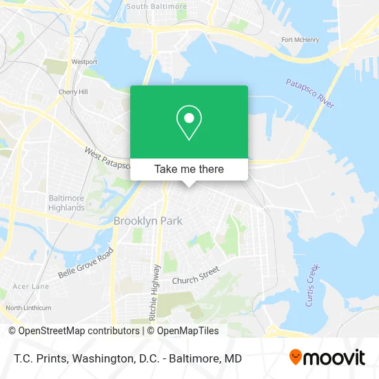 T.C. Prints map