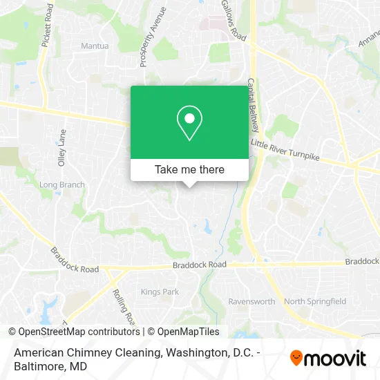 American Chimney Cleaning map