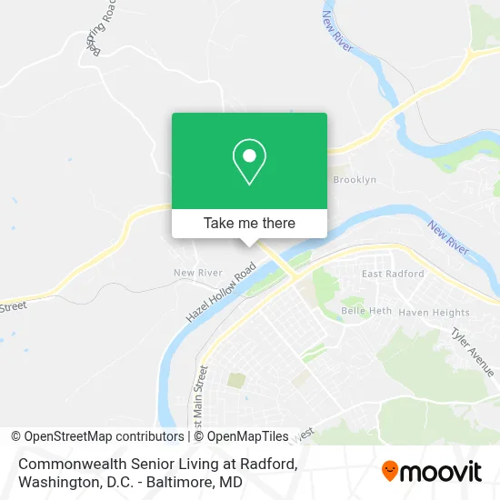 Commonwealth Senior Living at Radford map