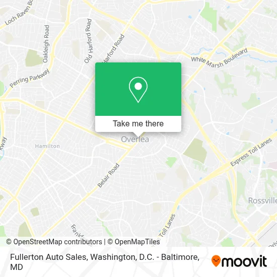 Fullerton Auto Sales map