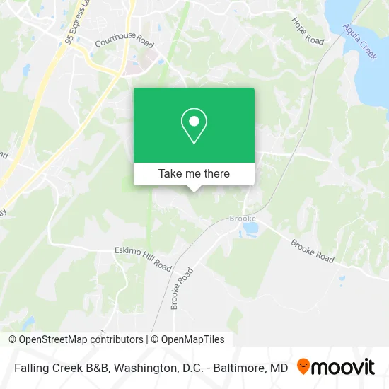 Falling Creek B&B map