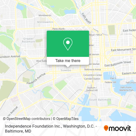 Independence Foundation Inc. map