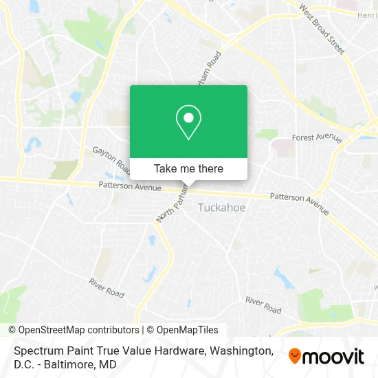 Spectrum Paint True Value Hardware map