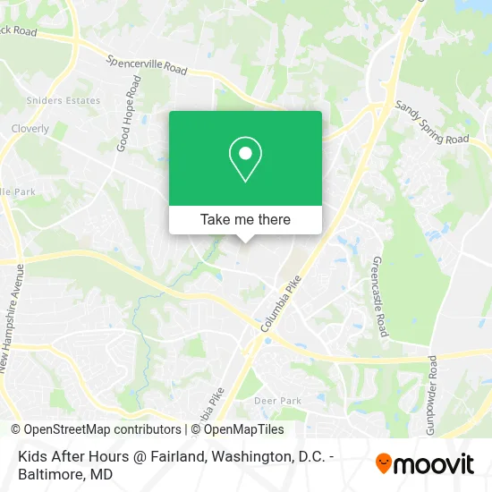 Kids After Hours @ Fairland map