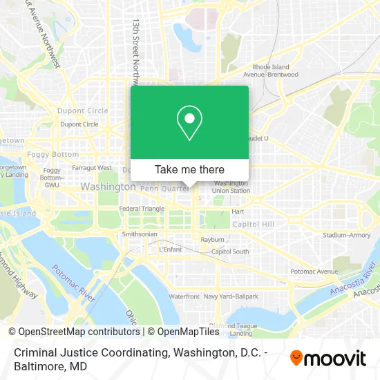Criminal Justice Coordinating map