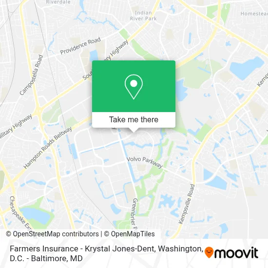 Farmers Insurance - Krystal Jones-Dent map
