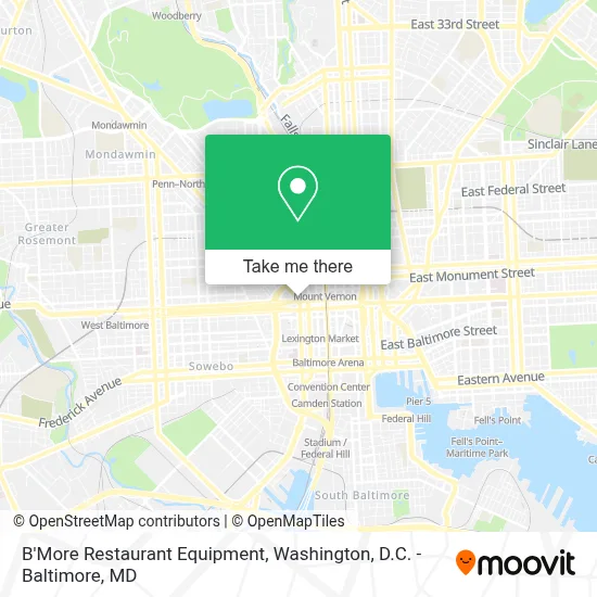 B'More Restaurant Equipment map